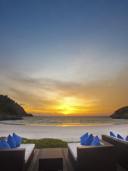sunset view at The Racha