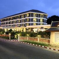 in front of new logo