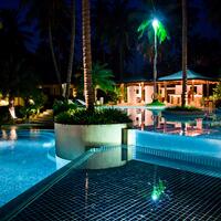 Garden Pool at Night